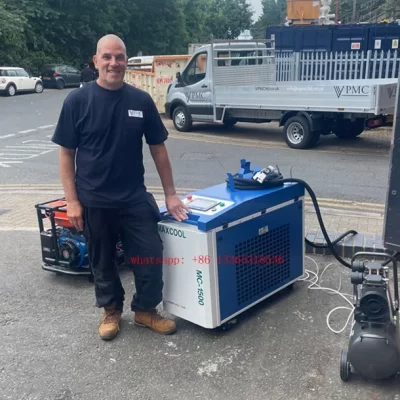 Máquina de limpeza a laser portátil, 2000w, alta potência, 3000w, para ampla aplicação, removedor de ferrugem de metal, reparo de carro, peças automotivas