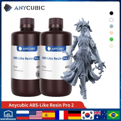 ANYCUBIC-ABS-Like Pro 2 Impressora 3D, Resina UV, 405nm para LCD, Impressoras DLP, Impressão de Fórmula Forte, Precisão de até 0,1mm, Atualização ABS Plus