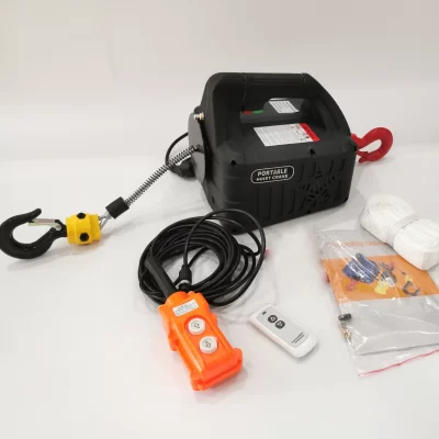Guincho elétrico portátil, guindaste puxando ferramenta, controle remoto sem fio, capacidade de elevação, 500kg, 1100lbs, 220V, 110V