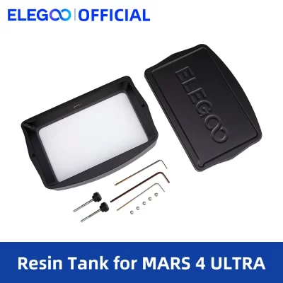ELEGOO-Tanque de Resina Metálica, Impressora 3D Resina com Liner Liberador ACF Pré-Instalado Chave Allen, MARS 4 LCD Ultra MSLA