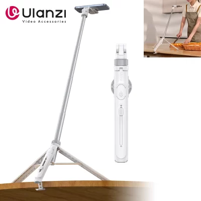 Ulanzi tt88 overhead selfie stick vlog tripé para telefone braçadeira magnética tripé de extensão remota sem fio para streaming ao vivo