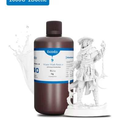 XiaoZhuzi Resina de Impressão 3D Lavável à Água 405 UV LED Baixo Odor Fotopolímero de Cura Rápida de Alta Precisão para Impressora LCD 3D