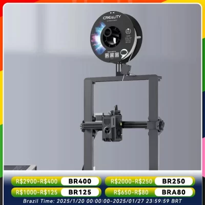 Creality New Ender-3 V3 KE Impressora 3D 500mm/s Velocidade de impressão rápida X-AxisLinear Rail Ventiladores duplos 60W