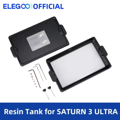 ELEGOO-Tanque Resina Metálica para Impressora 3D Ultra MSLA SATURN 3, IVA Resina com Liner de Liberação ACF Pré-Instalada e Chave Allen 3