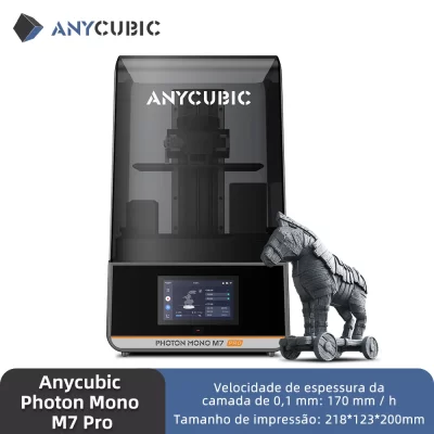 ANYCUBIC Photon Mono M7 Pro 14K Mono MSLA Impressora 3D 10.1 ''LCD Resina Impressora 3D Velocidade de até 170 mm/h Tamanho de impressão 223*126*230mm