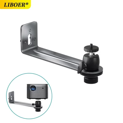 Suporte de projetor de parede ajustável, metal, resistente, durável, suporte universal para a maioria das marcas, suporte