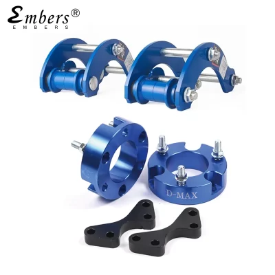 Kit de elevação dianteira e traseira para Isuzu, D-Max, espaçador de absorção de choque, acessórios de ajuste automotivo azul, 1 par, 2 ", 2012-2019