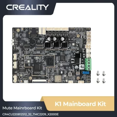Creality Original K1 ou K1 MAX Placa-mãe Placa silenciosa atualizada CR4CU 220812 Peças da impressora 3D da placa principal S12 32Bit TMC2209 X2000E