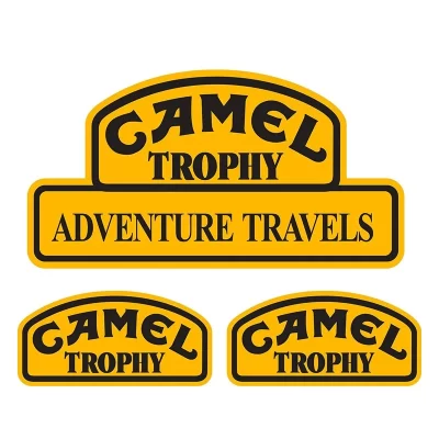 Camelo troféu land rover emblema marca adesivo de carro decalque decoração motocicleta fora de estrada portátil tronco guitarra pvc anti-uv adesivos de vinil
