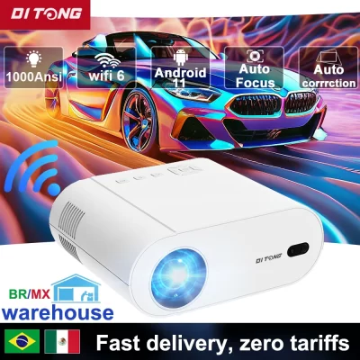 DITONG Full HD 1080P Projetor 5G LED 4K Auto Keystone Video Proyector Feixe de Filme Projetores Android Home Theater Cinema Beamer