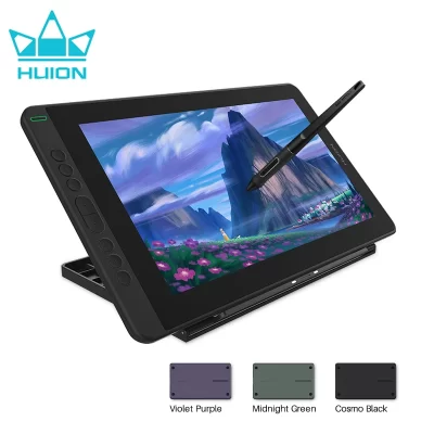 Huion kamvas 13 mesa digitalizadora 13.3 polegadas gráficos tablet monitor ag caneta de vidro display desenho monitor 8192 bateria-livre stylus tablet de desenho para android windows macos