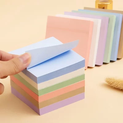 Color Sticky Notes Pads, Memo Notepad, Papelaria, Paper Stickers, Posted It, Caderno, Escola, Escritório, Mensagem, 100Sheets