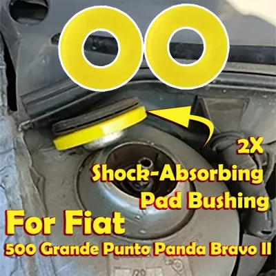 Almofada de absorção de choque para carro, montagem de borracha superior, protetor de torre, tampa para Fiat 500, Grande, Punto, Panda, Bravo II, 2 pcs