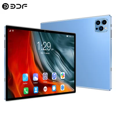 Tablet PC Android com o Google Play, Octa Core, Câmeras duplas, Dual SIM, Tablets Telefonema, Versão Global, Novo, 3G, 4GB de RAM, 64GB, 10,1 pol