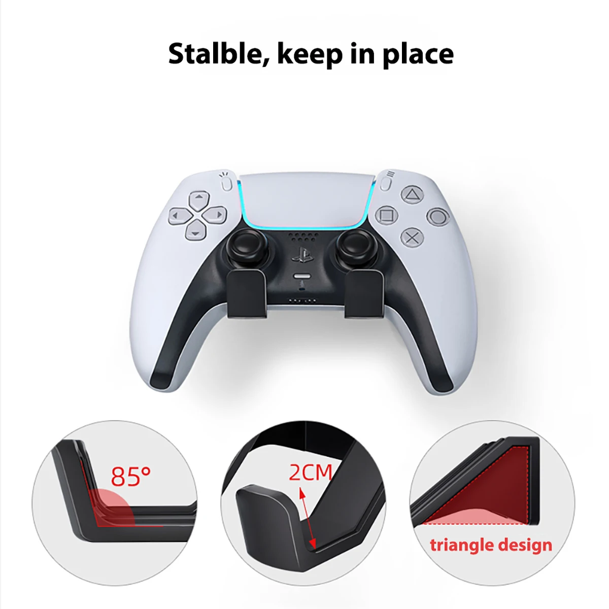 Game Controller Holder, Suporte para Xbox, PS5, PS4, Switch Drill ou sem perfuração, montagem na parede, Gamepad Stand, entrega rápida - Image 4