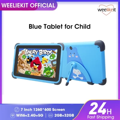 Tablets usados 7 ''Android Kids Tablet 2GB 32GB 4-Core Tablet para crianças 1024x600 IPS Dual Wifi 5G 3000mAh SEM suporte para aba