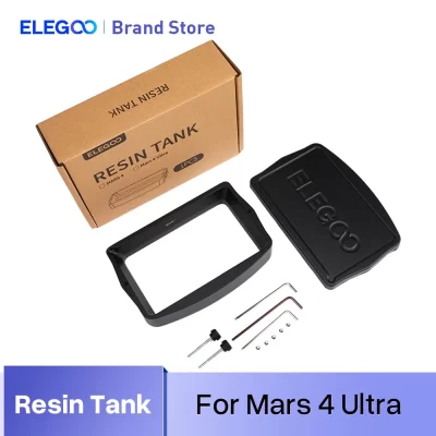 ELEGOO-Tanque de Resina Metálica, Impressora 3D Resina com Liner Liberador ACF Pré-Instalado Chave Allen, MARS 4 LCD Ultra MSLA