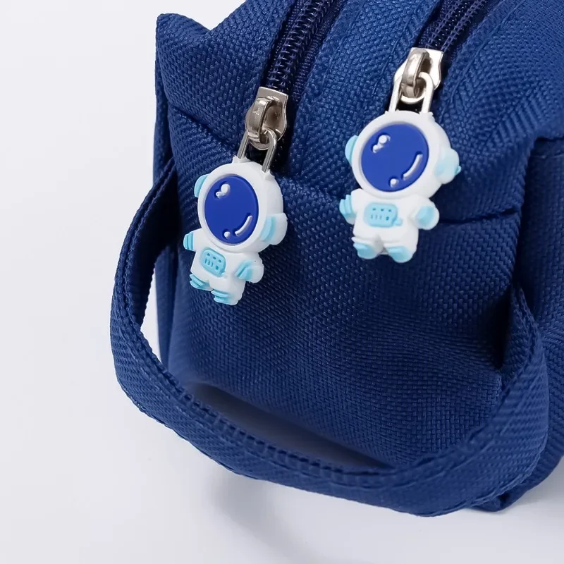 Estojo de grande capacidade para astronauta, zíperes duplos, bolsa de armazenamento, saco de lápis para estudante, material escolar portátil Oxford - Image 5