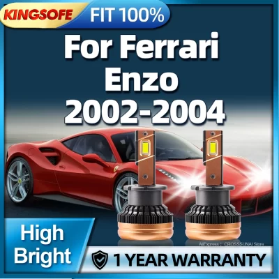 Faróis de carro LED para Ferrari Enzo, Auto Lâmpadas, CSP Chip, luz de condução longa vida, Canbus, 30000LM, D2S, 6000K, 2002, 2003, 2004