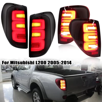 Carro led luz traseira da cauda para mitsubishi l200 triton colt 2005 2006-2015 freio traseiro nevoeiro lâmpada de sinal volta luz acessórios do carro