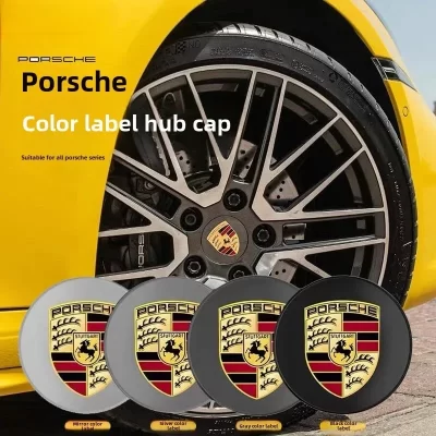 4 pçs 76/65mm tampa central da roda logotipo hub capa emblema emblema para porsche boxster cayenne panamera macan cayman 911 918 996 917 991