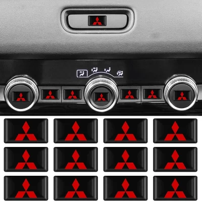 Interruptor Da Janela Do Carro Pequeno Adesivo para Mitsubishi, Auto Acessórios de Decoração, Asx, Outlander, XL, 3, Lancer, Pajero 4, L200, EVO, 10Pcs