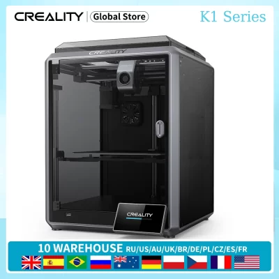 Impressora 3D CREALITY K1SE/K1C / K1MAX Impressora 3D 600MM /S Extrusora de acionamento direto de engrenagem dupla Impressora K1 MAX