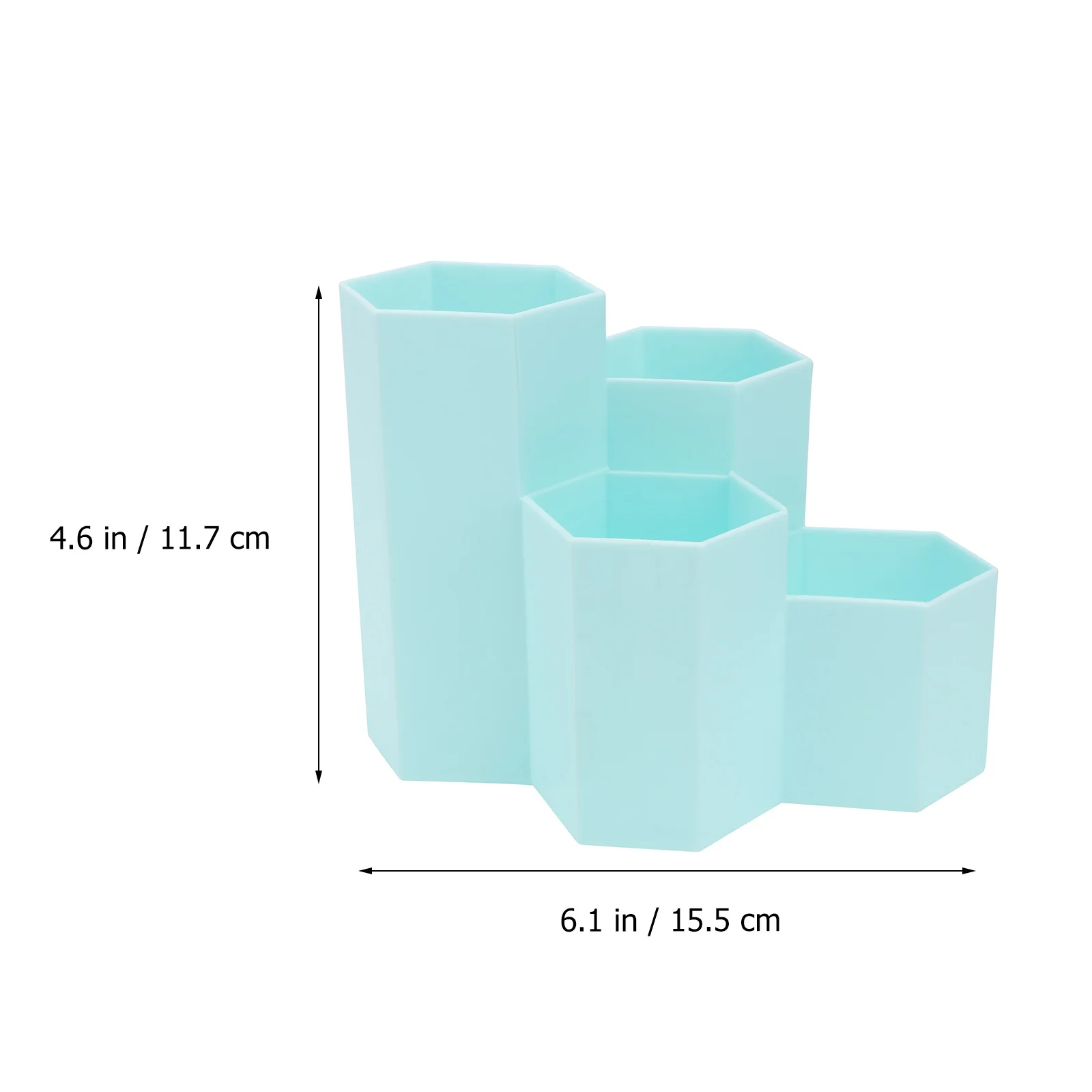 Hexagonal Pen Holder com PenhOLder Grid, Recipiente de Ferramentas de Maquiagem, Material de Escritório, Lápis Rosa, Armazenamento para Estudante - Image 3