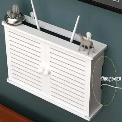 Suspensão de parede Plug Board Suporte Organizador de Cabos Prateleira Do Painel De PVC, Home Decor Sem Fio, Caixa De Armazenamento Montada, Wi-Fi Router Rack