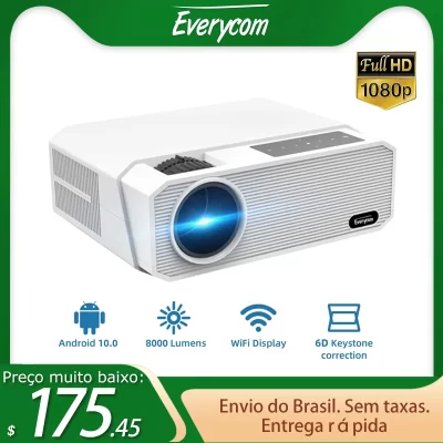 Netcom-projetor original hq9, levou 1920x1080 fhd, vídeo 4k, android 5g, wi-fi, home theater, telefone inteligente, novo, em estoque