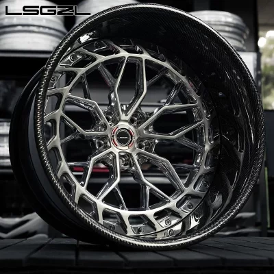 Jantes de fibra de carbono 5x130 5x114.3 16 -26 polegadas roda de liga côncava prato profundo roda de carro esportivo para Porsche urus