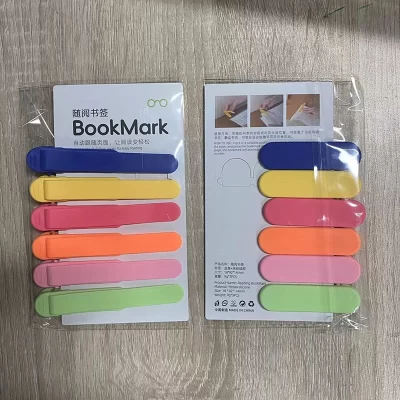 Silicone Bookmark com seguidores automáticos, Página lançando, Estudante Bookmarks, Escritório Papelaria, Casa e material escolar, 1 PC, 3 PCs, 6PCs