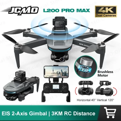 L200 PRO MAX GPS Brushless Motor 4K 2 Eixos Gimbal HD Drone Profesional 360 ° Evitar obstáculos 5G Wifi FPV Toy RC Helicóptero