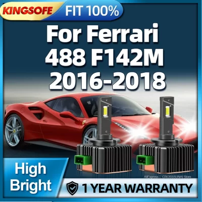 Alto brilho Lâmpadas HID para carro, faróis de LED, Auto Lâmpadas para Ferrari 488 F142M 2016 2017 2018, 30000LM, D3S, 6000K, Canbus, 2 peças