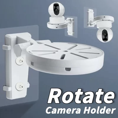 Sem perfuração suporte do monitor para câmera monitor de rede sem fio cabide interno rotativo montagem na parede base suporte da câmera web