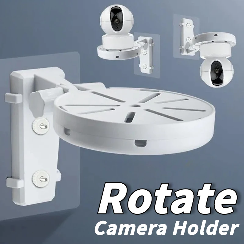 Sem perfuração suporte do monitor para câmera monitor de rede sem fio cabide interno rotativo montagem na parede base suporte da câmera web