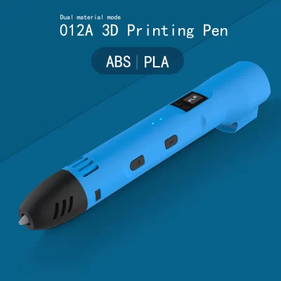 Qcreate 3d caneta 60-245 graus celsius temperatura de aquecimento ajustável 8 engrenagens velocidade display lcd suporte abs pla quadris materiais pva