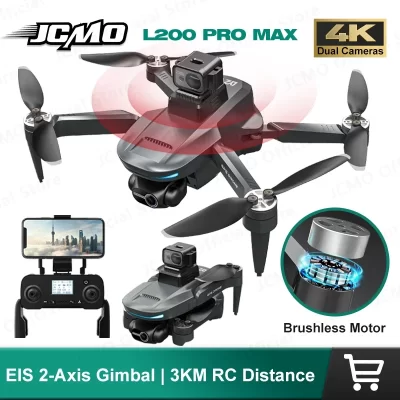 L200 PRO MAX 4K Professional Drone, cardan de 2 eixos, Evitar obstáculos em 360 °, Motor sem escova, GPS, 5G WiFi, FPV Quadcopter Brinquedos