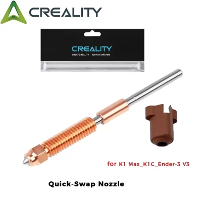 Creality Quick-Swap Nozzle, K1 Max K1C Ender-3 V3 Bico de aço endurecido, impressão de alta velocidade atualizada, 0,4mm, 1Pc