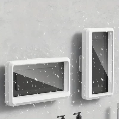 Caso impermeável do telefone móvel do anti-fog para o banheiro, suporte do telefone do chuveiro, pode o apoio tocado do escudo, 4.7-6.9 polegadas