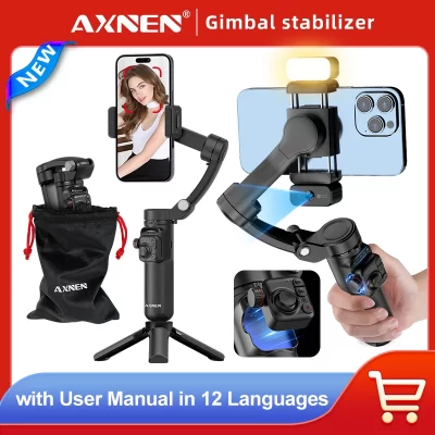 Estabilizador vlog portátil de 3 eixos, gimbal para celular, suporte de vídeo com controle remoto magnético para kit de fotografia tiktok