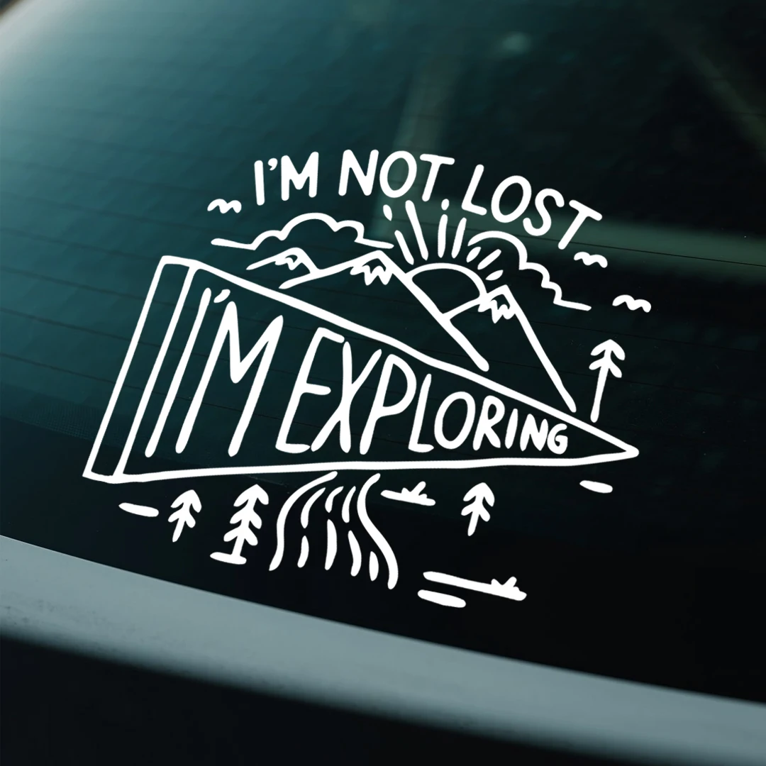Criativo RV Off-Road Car Adesivos, Decoração De Vidro Pintura, Não estou Perdido, Estou Explorando, Aventura de Acampamento ao Ar Livre, RV - Image 4