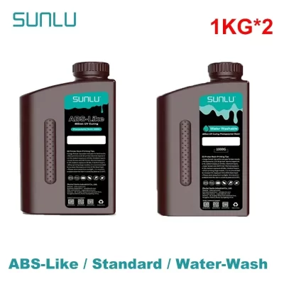 Sunlu 2kg abs-como/padrão/lavagem de água resina 3d 405nm resina uv para a maioria dos materiais de impressora 3d sla/dlp/lcd sensível ao uv 1kg