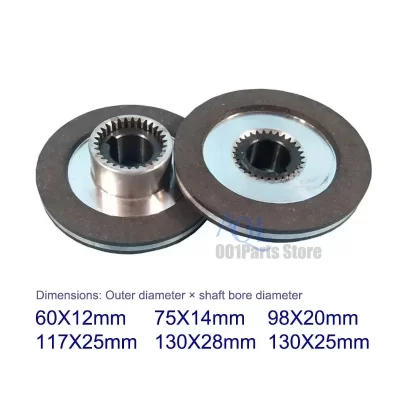 Almofada de freio eletromagnética para motor elétrico, Brakese Friction Disc, Gear Assembly Hole, 12mm, 14mm, 20mm, 25mm, 28mm
