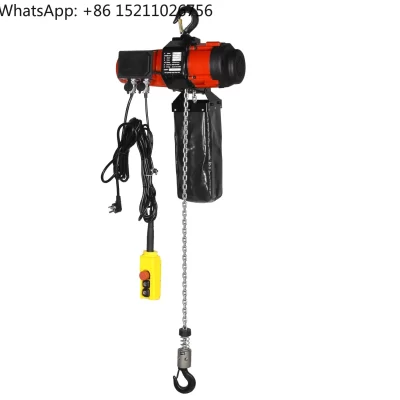 Talha de corrente elétrica monofásica, 500kg, 1000kg, 110v, 220v, proteção contra superaquecimento, mini guincho elétrico