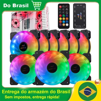Gmrgb Ventilador da caixa do computador, Cooler da CPU, Gabinete do PC, Radiador silencioso, Aura Sync, Controlador, 1-10, 12mm, 6Pin, 5V, 3Pin PWM