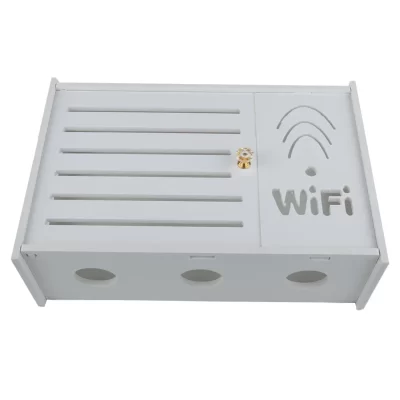Bins Wireless Router Rack Wall-Mounted Caixa De Armazenamento WiFi Escritório Media Decor Sala de estar TV Set-top Box Rack Pendurado Prateleira De Parede