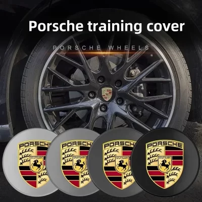 4 pçs 76/65mm tampa central da roda logotipo hub capa emblema emblema para porsche boxster cayenne panamera macan cayman 911 918 996 917 991