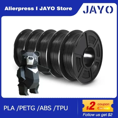 Jayo pla pla plus abs petg filamento de seda 1.75mm 5 rolos/conjunto recargas não-tóxico fastship impressora 3d presente diy