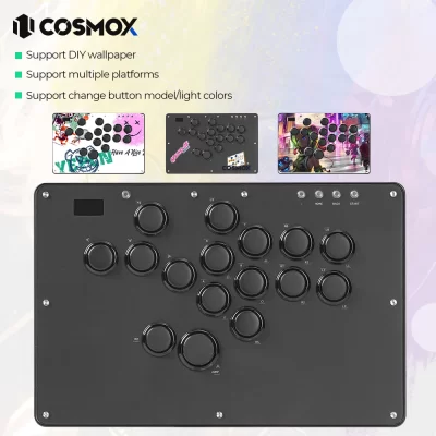 Teclado controlador sem alavanca Haute42-COSMOX para PC/PS3/PS4/PS5/XBOX Switch Steam Fighting Gaming Joystick Suporte DIY Wallpaper